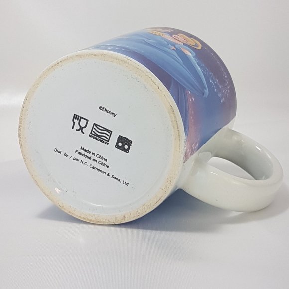 Vintage DISNEY Princess Mug Teacup Cinderella Prince Charming Dancing Swing Blue - Picture 10 of 12